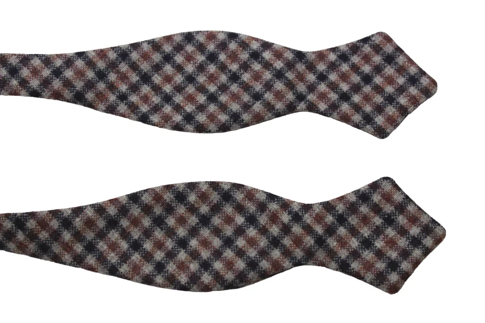 SUITSUPPLY Bow Tie Men's ONE SIZE Wool Silk Check Pattern Adjustable Formal - Image 3 of 4