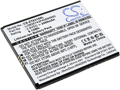 Akku für Handy, Smartphone ZTE Blade A3Y 3,8V 2400mAh/9Wh Li-Ion Schwarz