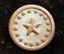 PRE CIVIL WAR 1 PIECE FLAT MAINE MILITIA CUFF BUTTON ALBERTS# ME-4-TY SILVERED