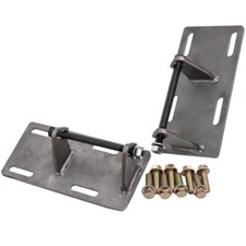 LS Engine Mount Adapter Plates For Chevy C10 Trucks (1974-1986) - Fits LS1, LS2, LQ4, Steel Black Coated