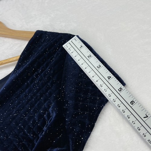 Zara Festive Season NWT Fringe Shrug Cardigan Blue Velvet Long Women Sz S Dressy - Picture 15 of 17