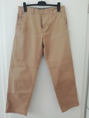 AIGLE Herren Stoffhose Gr. 46 Hellbraun Beige Straight Leg wie NEU