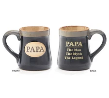 Porcelain Coffee Mug Father Dad "Papa" Message Inscribed The Legend 18 oz Gift