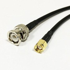 BNC male plug to RP SMA Male plug RF coax cable RG58 50cm 20" high quality NEW