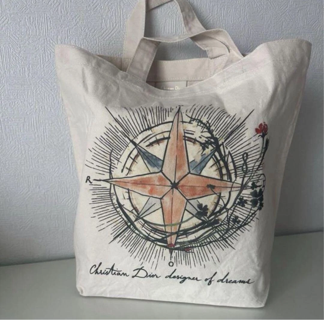 Sac fourre tout Christian Dior Dream Couture Exposition coton blanc 36 cm x 37,5 cm x 11 cm