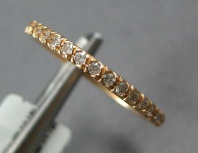 ESTATE .21CT DIAMOND 14KT ROSE GOLD 3D ROUND 2MM CLASSIC FUN LOVE RING