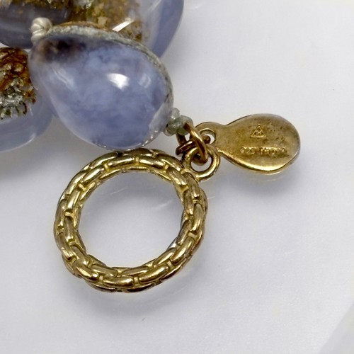 RARITIES Gold-Plated Chunky Chalcedony Toggle Bracelet - S/M - NWT - Picture 7 of 7