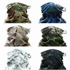 Unisex Camo Anti Sun UV Windproof Neck Gaiter Shield Face Mask Bandana Headwear