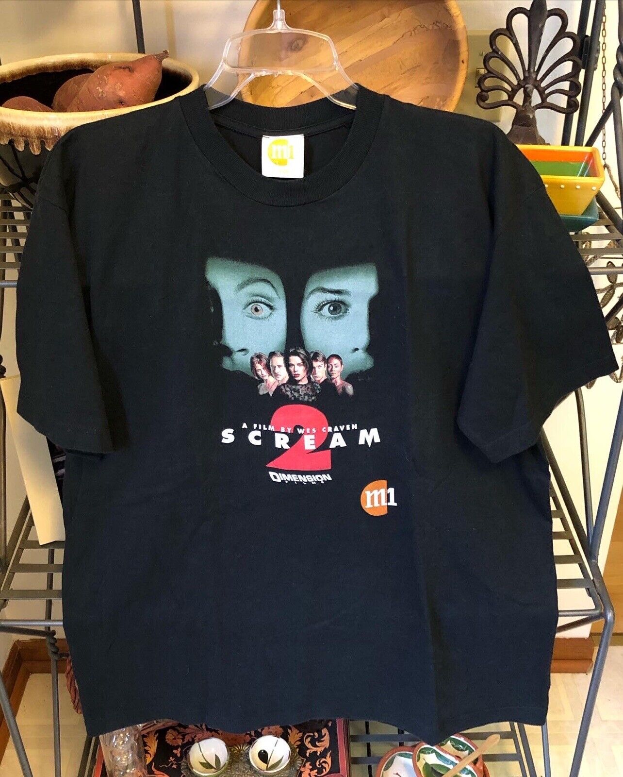 Vintage 1997 Scream 2 Euro Movie Promo T Shirt L Horror Wes Craven 90s  Halloween