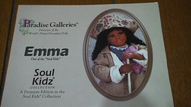 Muñeca de porcelana Paradise Galleries Premiere Soul Kidz "EMMA" 20" con certificado de autenticidad #P035; nueva en caja Foto 4 de 4