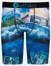 Ethika Staple Colorful FREE THE TRAPPER Boat Flag Dollar Bills Boxers Mn's NIP *