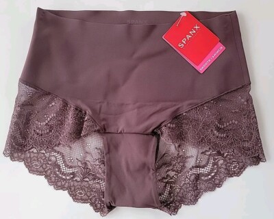 Spanx SP0515 Lace Hi-Hipster Smoky Plum Panty Size S/P - NWT