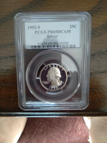 1992-S Silver Washington Quarter, 25c, Proof - PCGS PR69DCAM