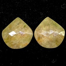 2 Pcs Natural Unheated Sapphire Pair Checker Cut Flat Back Gemstones 62.85 Cts