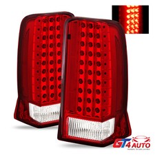 Red Clear Led Brake Tail Lights For 2002-2006 Cadillac Escalade