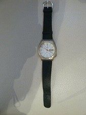 TEMPIC, Quartz Herrenarmbanduhr mit Lederarmband, 70er Jahre