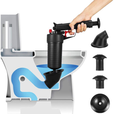 #ad Home High Pressure Pipe Opener Plunger Air Drain Blaster Pressure Pump Cleaner $16.72