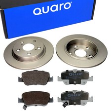 QUARO Bremsscheiben Bremsbeläge Hinten für TOYOTA Auris E15 E18 Corolla E15 E18