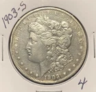 1903-S MORGAN SILVER DOLLAR,  VF+/XF DETAILS!