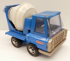 Vintage Buddy L Mini Cement Truck Turbine Cab Blue Pressed Steel 1970's
