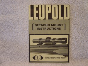 LEUPOLD SCOPES 7 MOUNTS instructions manual | eBay