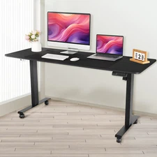 Electric Height Adjustable Standing Desk Ergonomic Home Office Sit Stand Up Desk