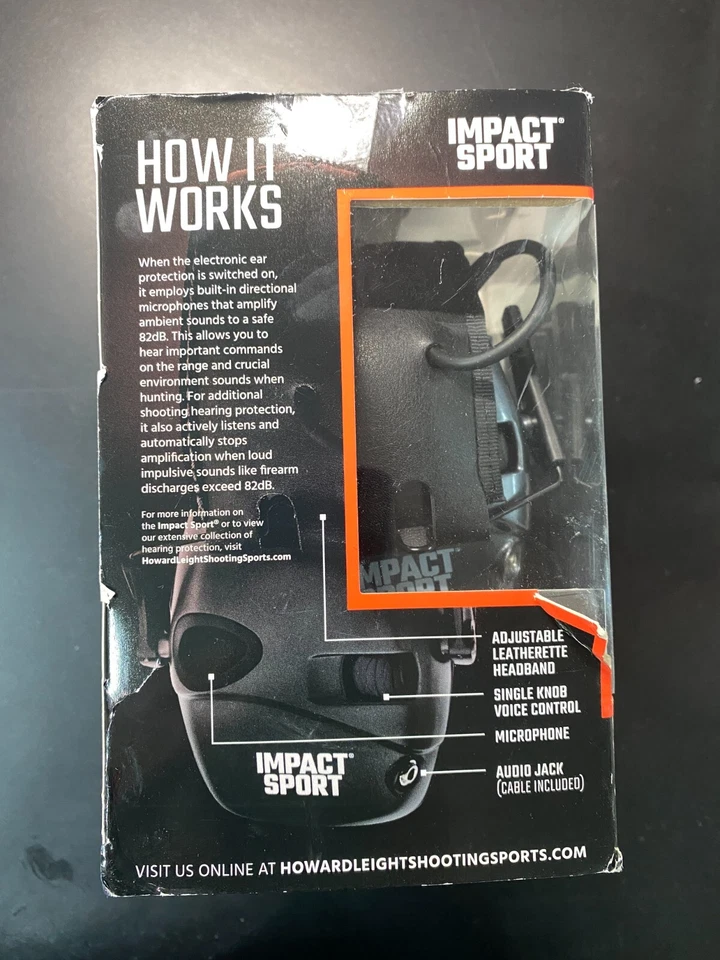 Howard Leight Impact Sport Sound Electronic Earmuff (GRAY) YOUTH/ADULT SMALL - Image 3 of 4