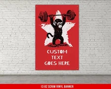 Custom Motivational Gym Banner - Personalized Wall Art for Home or Garage