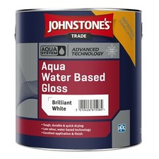 Johnstone's Trade Aqua Water-Based Gloss in Brilliant White 2.5L