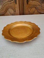 Assiette Plateau Présentation Vide Poche Or Doré SIA 33.5 cm - Décoration table