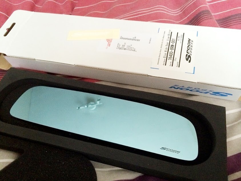 SPOON SPORTS Genuine BLUE WIDE REAR ROOM MIRROR 76400-BRM