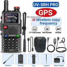BAOFENG 5RH GPS 10W WALKIE TALKIE MULTI BAND RECHARGEABLE TWO WAY RADIO MIC SET