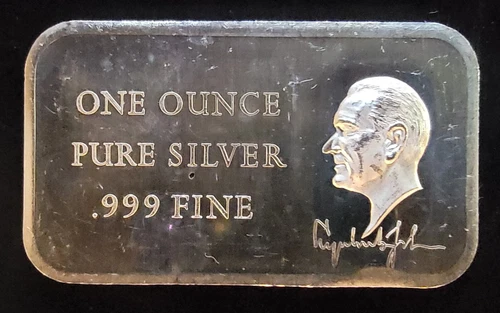 1972 Lyndon Johnson Madison Mint President Bullion-999 Silver 1 Ounce Oz Art Bar
