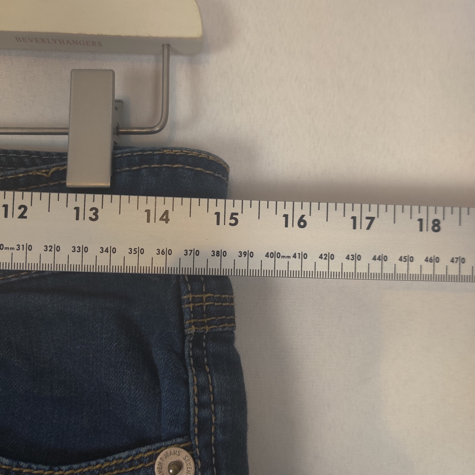 Seven7 Womens 2 Solid Blue Flat Front Skinny Deni… - image 4