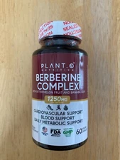 PLANT.O NUTRITION Berberine Supplement Extra Strength 1250mg HCI Complex 60 Caps