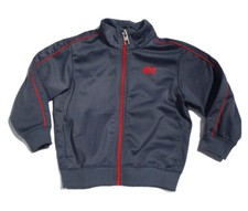Kids Boy  s Toddlers Full Zip Up Jacket Grey Red Strips Size 18M Nike