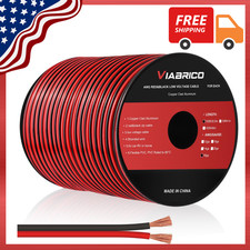 16 Gauge Wire, 16AWG Automotive Wire Electrical Wire 100FT 2 Conductor Red Black