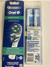 Oral-B Dual Clean Replacement Electric Toothbrush Head, 4 Count