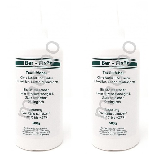 Ber-Fix 5x40g Colla Per Tessuti - Trasparente, Elastica, Lavabile Fino A 95°C E Resistente Alla Stiratura - 4