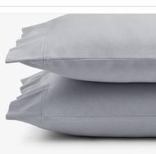The Company Store King Cozy Cotton Velvet Flannel Pillowcases Set Of 2 Gray