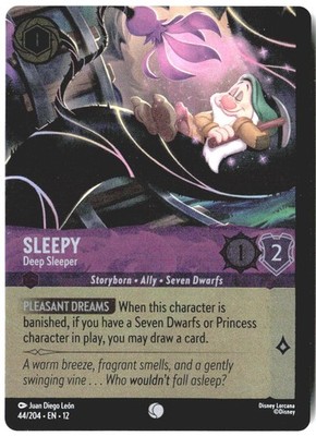 Disney Lorcana TCG Sleepy Deep Sleeper 44/204 Foil Wilds Unknown