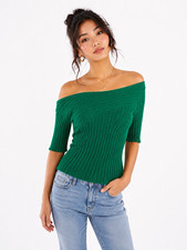 Maeve Anthropologie Emerald Green Off-Shoulde...