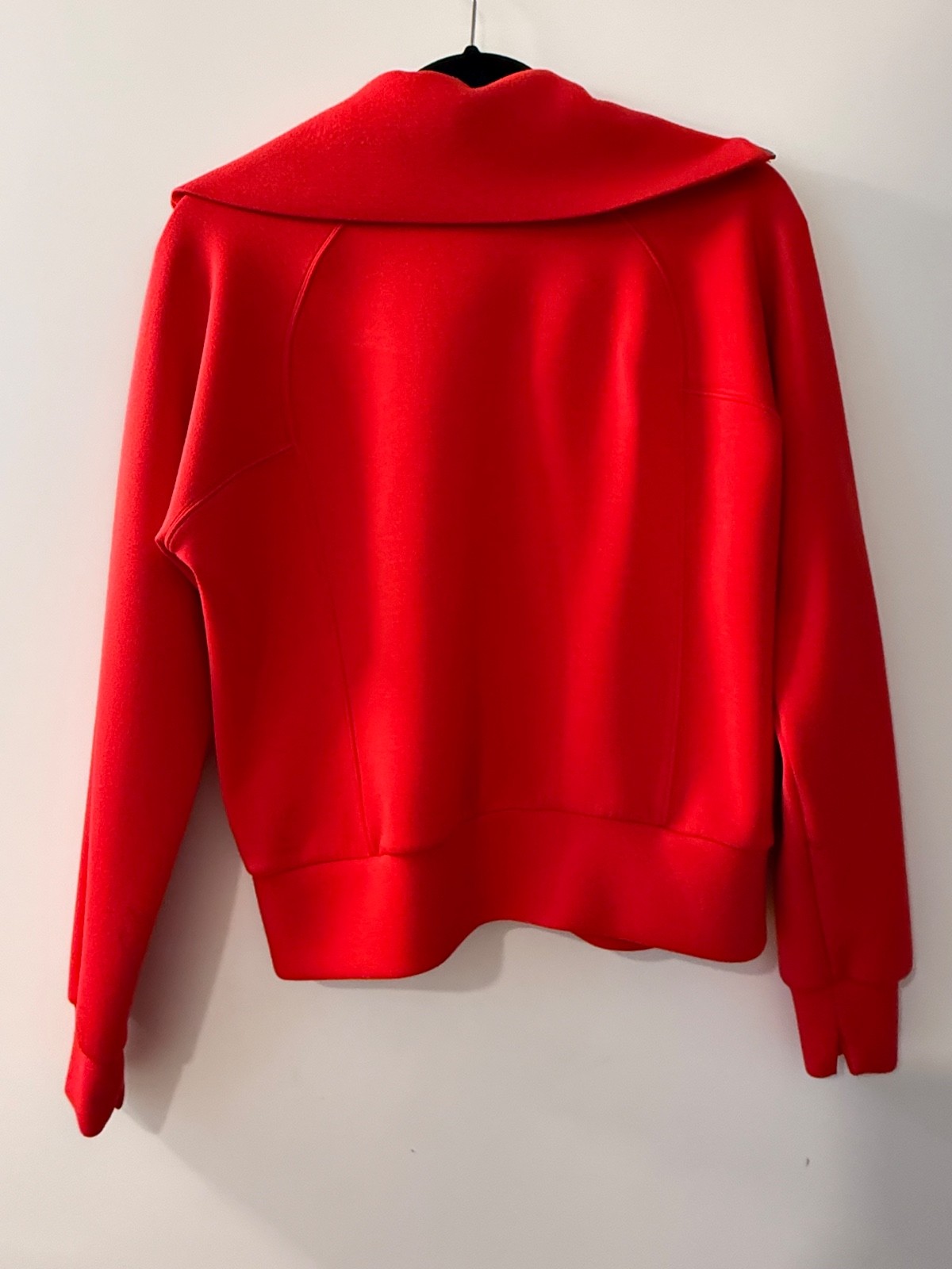 Spanx Air Essentials Small Half Zip Red Long Slee… - image 3