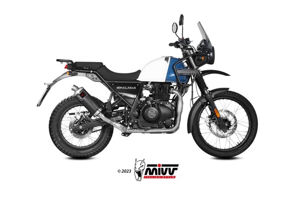 Mivv Dakar Auspuff Schwarz Passend FüR Royal Enfield Himalayan 411 2021-2023-image