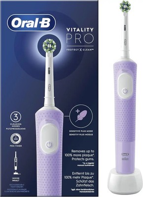 Oral-B Vitality Pro 3 Mode Rechargeable Electric Toothbrush Purple