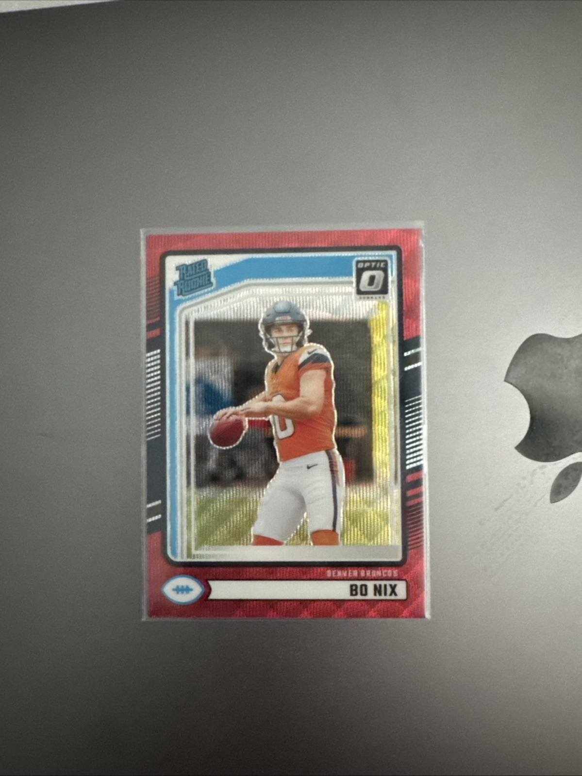2024 Panini Donruss - Rated Rookie Bo Nix #369 Optic Preview Red Wave Prizm (RC)