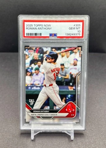 2025 Topps Now - ROMAN ANTHONY - Call Up 1st Career HR - Red Sox #305 PSA 10