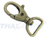50 StüCk Karabinerhaken 17 X 39Mm Mit Geradem Wirbel Altmessing Karabiner Haken