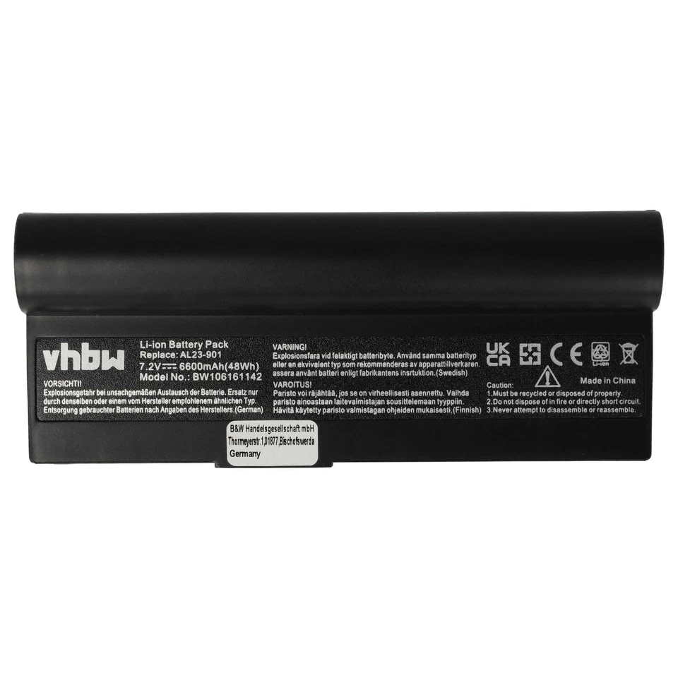 Batterie pour Asus Eee PC 1000H Go 904hd 901 Go 904 901 6600mAh - Photo 3/4