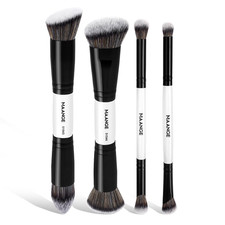 4 PCS Foundation Contour Conceal Brush Set, Makeup Brushes, Eyeshadow Concealer
